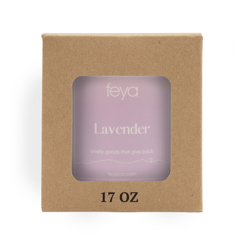 Feya Lavender 17 oz Candle In Box