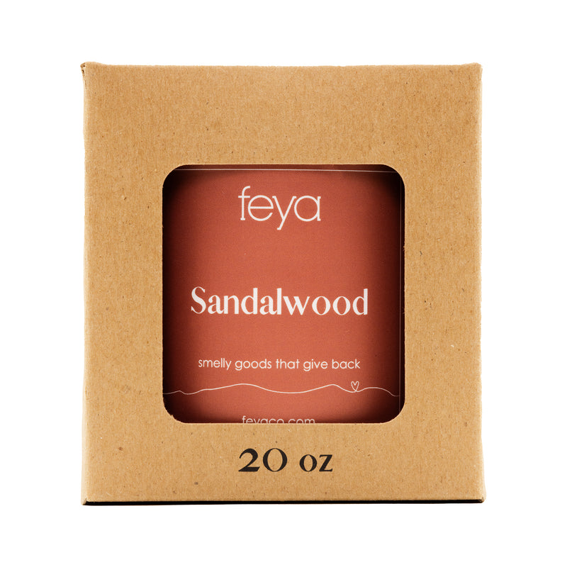 Feya Sandalwood 20 oz Candle with box