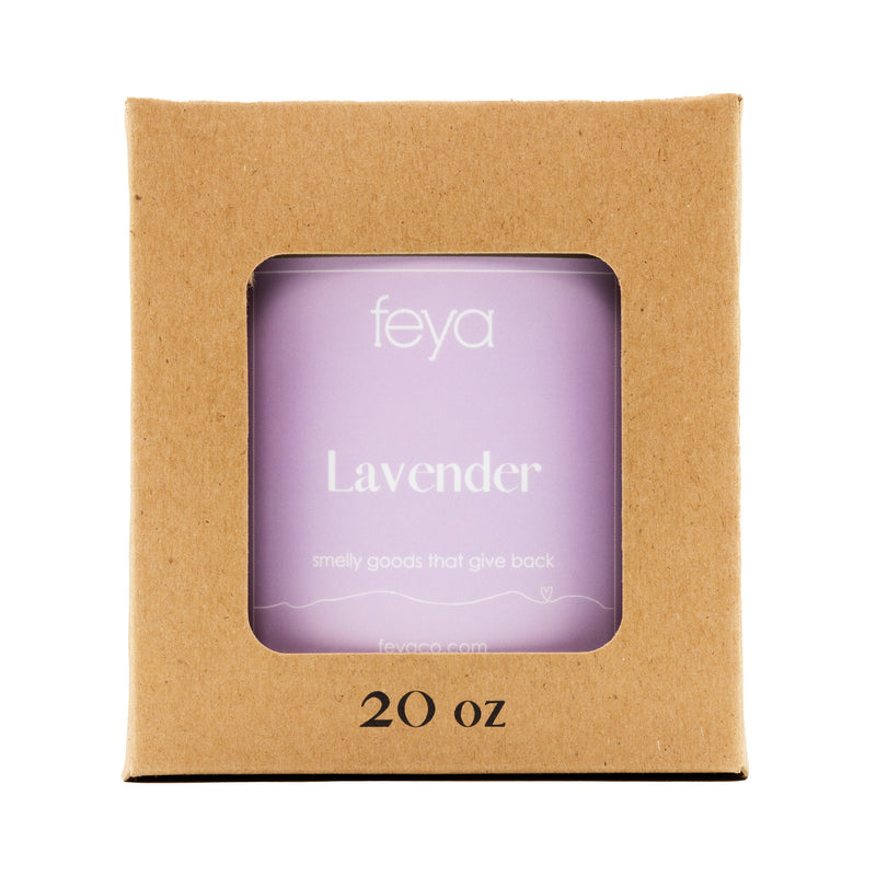 Feya Lavender 20 oz Candle with box