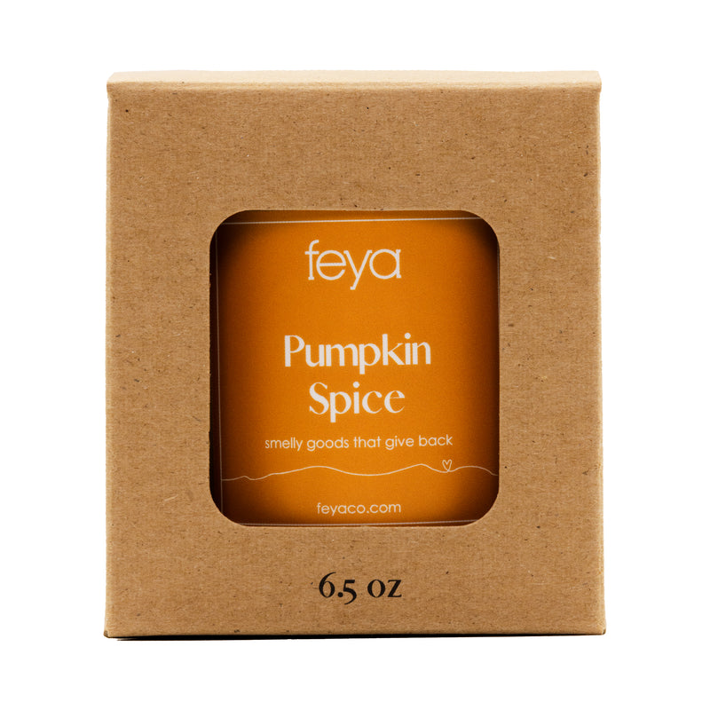 Feya Pumpkin Spice 6.5 oz Candle with Box